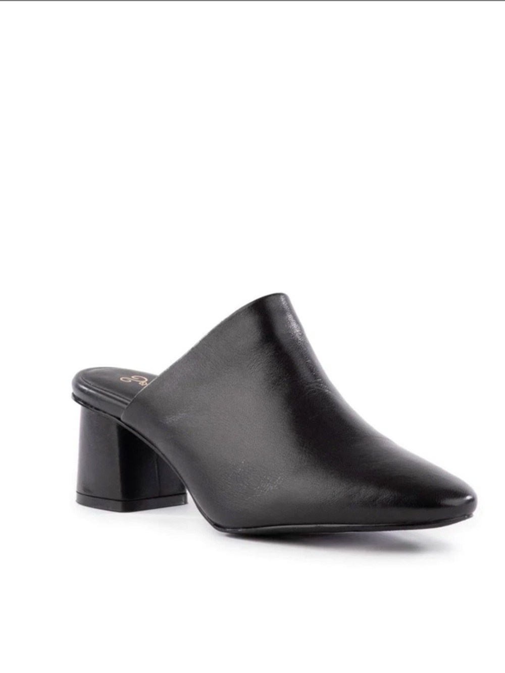 Seychelles Muse Mule Black Leather Pointed Toe Block Heel Size